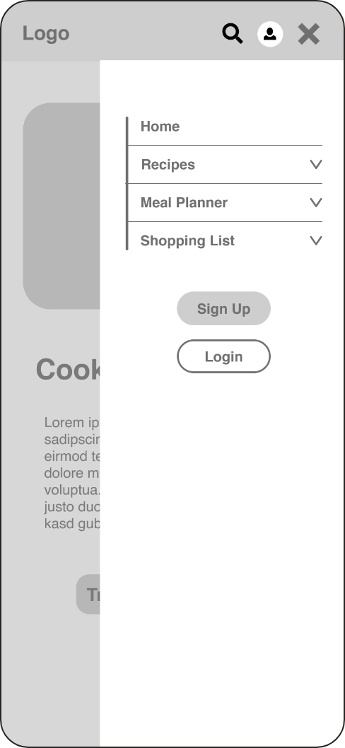 First usability solution of the meal compass app